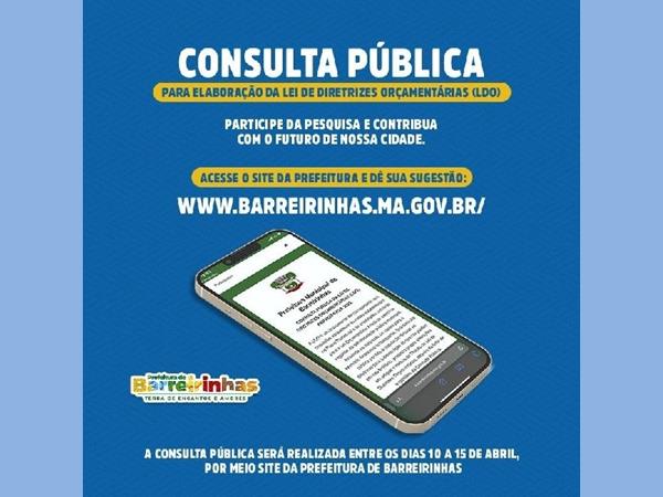 CONSULTA PÚBLICA DA LEI DE DIRETRIZES ORÇAMENTÁRIAS (LDO) PARTICIPATIVA 2025