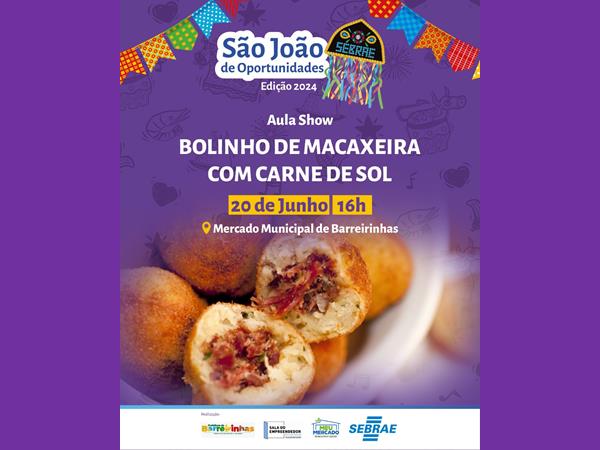 AULA SHOW - Bolinho de Macaxeira com Carne de Sol