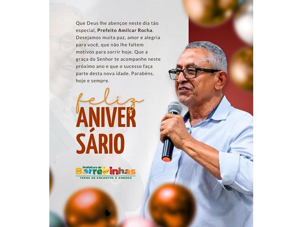 Feliz Aniversário Prefeito Amílcar Rcoha